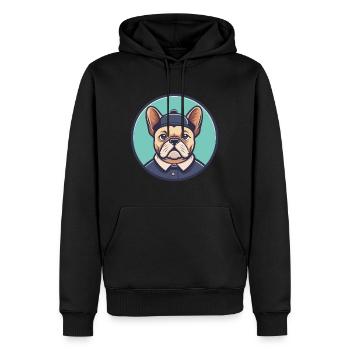 Chien Francais Dog Breed Cartoon Kawaii Clipart - Men’s Premium Organic Hoodie - black - Front - Nico (187cm)