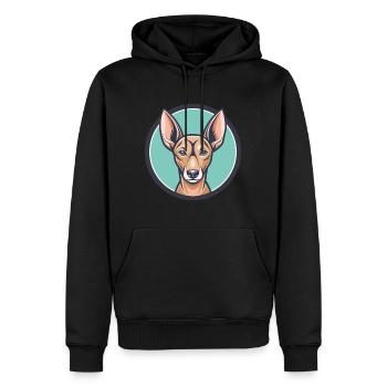 Cirneco Dell Etna Hunderasse Cartoon Kawaii Clipart - Männer Premium Bio Hoodie - Schwarz - Vorne - Nico (187cm)