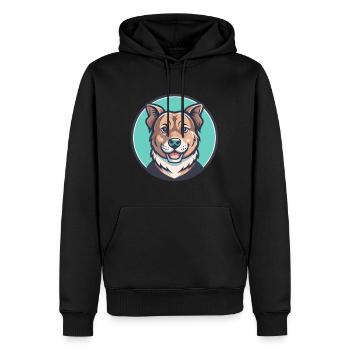 Florida Brown Dog Breed Cartoon Kawaii Clipart Animal de compagnie - Sweat à capuche Premium bio Homme - noir - Devant - Nico (187cm)