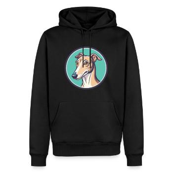 Galgo Español Hunderasse Cartoon Kawaii Clipart Haustier - Männer Premium Bio Hoodie - Schwarz - Vorne - Nico (187cm)