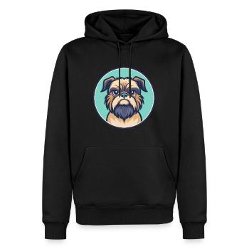 Griffon Bruxellois Hunderasse Karikatur Kawaii - Männer Premium Bio Hoodie - Schwarz - Vorne - Nico (187cm)