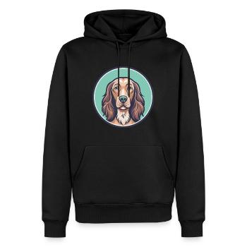 Irischer Setter Hund Rasse Cartoon Kawaii Clipart Haustier - Männer Premium Bio Hoodie - Schwarz - Vorne - Nico (187cm)