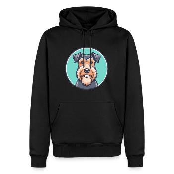 Lakeland Terrier Chien Race Dessin animé Kawaii Clipart - Sweat à capuche Premium bio Homme - noir - Devant - Nico (187cm)