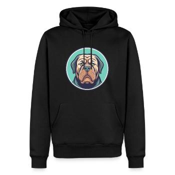 Neapolitanische Dogge Hunderasse Karikatur Kawaii - Männer Premium Bio Hoodie - Schwarz - Vorne - Nico (187cm)