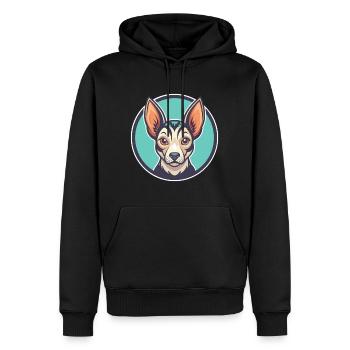 Péruvien Inca Orchidée Chien Race Dessin Animé Kawaii Pet - Sweat à capuche Premium bio Homme - noir - Devant - Nico (187cm)