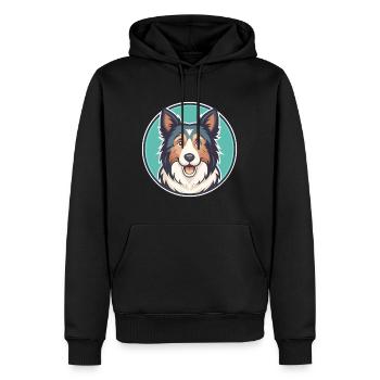 Alter Welsh Grey Schäferhund Hunderasse Karikatur Kawaii - Männer Premium Bio Hoodie - Schwarz - Vorne - Nico (187cm)
