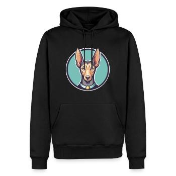 Pharao Hound Hund Rasse Cartoon Kawaii Clipart Haustier - Männer Premium Bio Hoodie - Schwarz - Vorne - Nico (187cm)