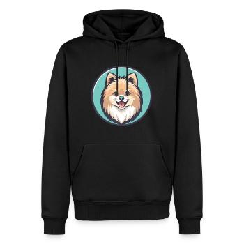 Pommersche Spitz Hunderasse Cartoon Kawaii Clipart - Männer Premium Bio Hoodie - Schwarz - Vorne - Nico (187cm)
