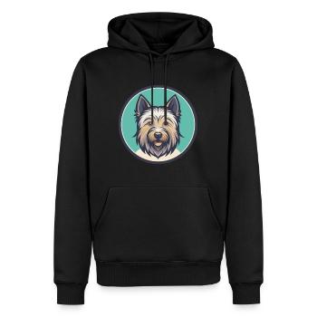 Skye Terrier Hund Rasse Cartoon Kawaii Clipart Haustier - Männer Premium Bio Hoodie - Schwarz - Vorne - Nico (187cm)