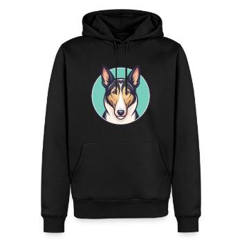 Smooth Collie Hunderasse Cartoon Kawaii Clipart Haustier - Männer Premium Bio Hoodie - Schwarz - Vorne - Nico (187cm)