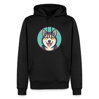 Westsibirische Laika Hunderasse Lustiger Cartoon Kawaii - Männer Premium Bio Hoodie - Schwarz - Vorne - Nico (187cm)
