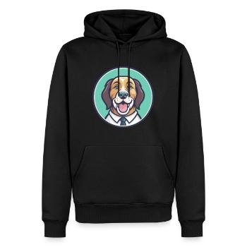 St Johns Chien d’eau Race Dessin animé Kawaii Clipart - Sweat à capuche Premium bio Homme - noir - Devant - Nico (187cm)