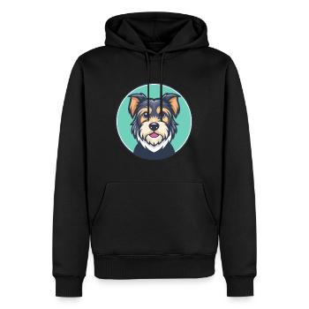Valencian Terrier Hund Rasse Karikatur Kawaii Clipart - Männer Premium Bio Hoodie - Schwarz - Vorne - Nico (187cm)