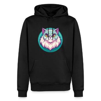 Persische Katze Rasse Cartoon Kawaii Tier Haustier - Männer Premium Bio Hoodie - Schwarz - Vorne - Nico (187cm)