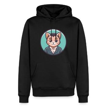 Bambino Chat Race Dessin Animé Kawaii Animal Pet - Sweat à capuche Premium bio Homme - noir - Devant - Nico (187cm)