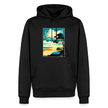 Norfolk Coast Anob Affiche de voyage Souvenir Peinture WP - Sweat à capuche Premium bio Homme - noir - Devant - Nico (187cm)