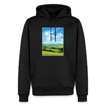 Cranborne Chase Aonb Affiche de voyage Souvenir WPA - Sweat à capuche Premium bio Homme - noir - Devant - Nico (187cm)