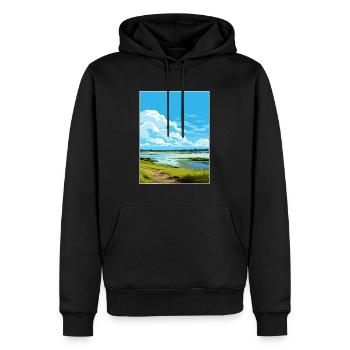 Strangford Lough Aonb Reiseposter Souvenir WPA - Männer Premium Bio Hoodie - Schwarz - Vorne - Nico (187cm)