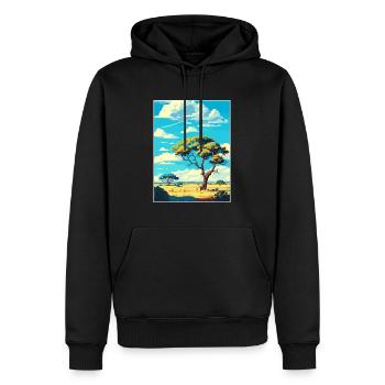 Affiche de voyage du parc national Kruger en Afrique du Sud - Sweat à capuche Premium bio Homme - noir - Devant - Nico (187cm)