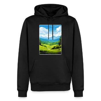 Great Smoky Mountains National Park Travel Poster - Men’s Premium Organic Hoodie - black - Front - Nico (187cm)
