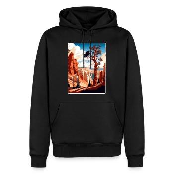 Bryce Canyon Nationalpark Reiseposter Souvenir - Männer Premium Bio Hoodie - Schwarz - Vorne - Nico (187cm)