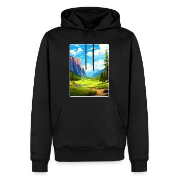 Parc national de Yosemite Affiche de voyage Souvenir WPA - Sweat à capuche Premium bio Homme - noir - Devant - Nico (187cm)