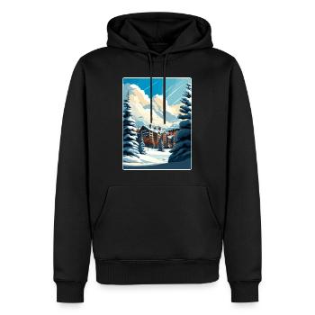 Beaver Creek Ski Voyage Affiche Peinture Souvenir WPA - Sweat à capuche Premium bio Homme - noir - Devant - Nico (187cm)