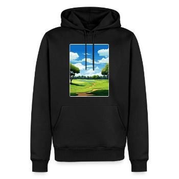 Medinah Golf Course Club Affiche de voyage souvenir - Sweat à capuche Premium bio Homme - noir - Devant - Nico (187cm)