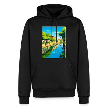 Padua Palermo Stadt Italien Reise Poster Souvenir - Männer Premium Bio Hoodie - Schwarz - Vorne - Nico (187cm)