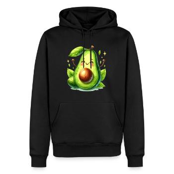 Avocado witzig positiv Optimismus Geschenk - Männer Premium Bio Hoodie - Schwarz - Vorne - Nico (187cm)