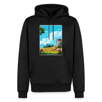 Antikes Griechenland Reiseposter Souvenir WPA - Männer Premium Bio Hoodie - Schwarz - Vorne - Nico (187cm)