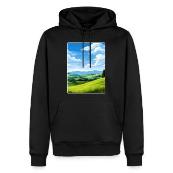 Sauerland Germany Travel Poster Souvenir Paint WPA - Men’s Premium Organic Hoodie - black - Front - Nico (187cm)