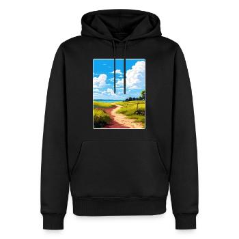 Dahme Heideseen Deutschland Reiseposter Souvenir WPA - Männer Premium Bio Hoodie - Schwarz - Vorne - Nico (187cm)
