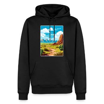 Big Bend National Park Travel Poster Souvenir WPA - Men’s Premium Organic Hoodie - black - Front - Nico (187cm)