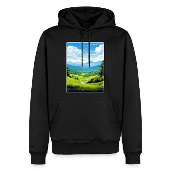 Great Smoky Mountains National Park Travel Poster - Men’s Premium Organic Hoodie - black - Front - Nico (187cm)