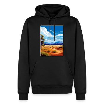 Affiche de voyage du parc national du Grand Bassin - Sweat à capuche Premium bio Homme - noir - Devant - Nico (187cm)