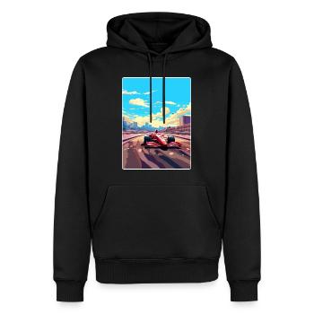 Barcelona Circuit Motorsport Rennen Spanien Reisen WPA - Männer Premium Bio Hoodie - Schwarz - Vorne - Nico (187cm)