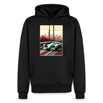 Melbourne Circuit Motorsport Rennen Australien Rennen - Männer Premium Bio Hoodie - Schwarz - Vorne - Nico (187cm)
