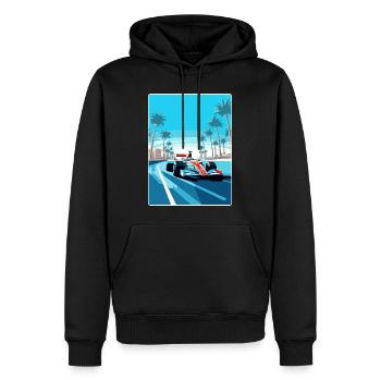 Abu Dhabi Circuit Motorsport Race Emirats Arabes Unis Travel Card - Sweat à capuche Premium bio Homme - noir - Devant - Nico (187cm)