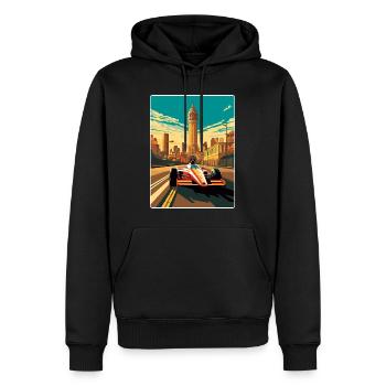 Melbourne Circuit Motorsport Rennen Australien Rennen - Männer Premium Bio Hoodie - Schwarz - Vorne - Nico (187cm)