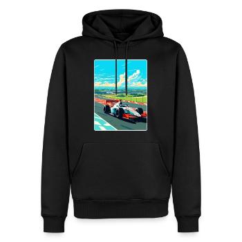 Magny Cours Circuit Motorsport Race Frankreich Reisen - Männer Premium Bio Hoodie - Schwarz - Vorne - Nico (187cm)
