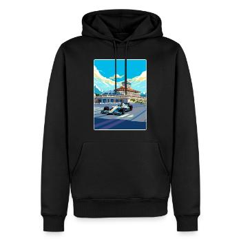 Circuit de Sotchi Motorsport Race Russian Travel Card - Sweat à capuche Premium bio Homme - noir - Devant - Nico (187cm)