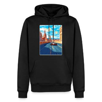 Circuit de Budapest Motorsport Race Hongrie Voyage - Sweat à capuche Premium bio Homme - noir - Devant - Nico (187cm)