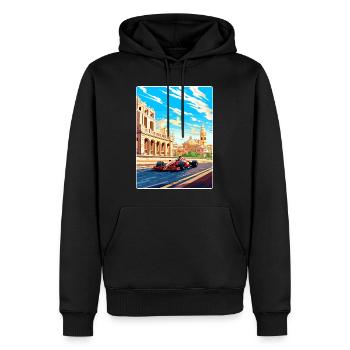 Baku Circuit Motorsport Rennen Aserbaidschan Reisen WPA - Männer Premium Bio Hoodie - Schwarz - Vorne - Nico (187cm)