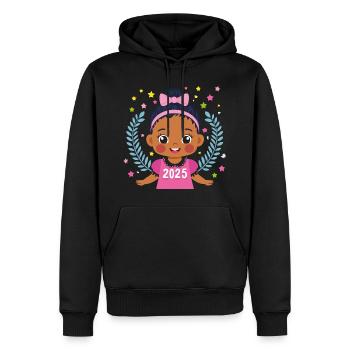 Enfants 2025 - Sweat à capuche Premium bio Homme - noir - Devant - Nico (187cm)