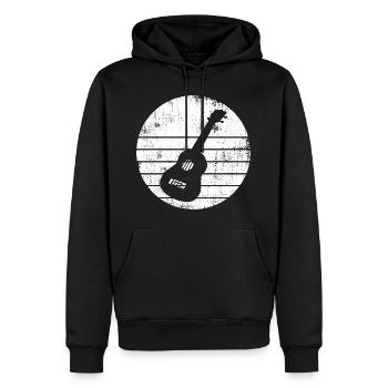 Ukulele Drawing - Men’s Premium Organic Hoodie - black - Front - Nico (187cm)
