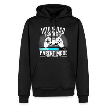 Future Dad – Parent Mode On - Männer Premium Bio Hoodie - Schwarz - Vorne - Nico (187cm)
