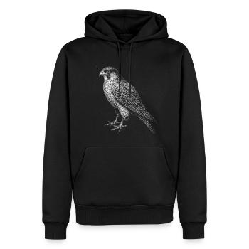 A Falcon - Men’s Premium Organic Hoodie - black - Front - Nico (187cm)
