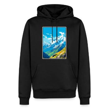 El Morado Chile Vintage-Reiseplakat Stadtbild - Männer Premium Bio Hoodie - Schwarz - Vorne - Nico (187cm)
