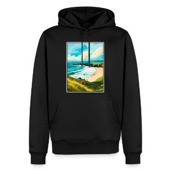 Dingle-Halbinsel Irland Reiseplakat Stadtbild - Männer Premium Bio Hoodie - Schwarz - Vorne - Nico (187cm)